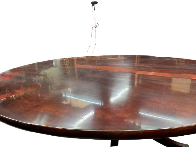 AF1-014: ANTIQUE EARLY 20th CENTURY ENGLISH REGENCY STYLE MAHOGANY 60" DIAMETER DINING TABLE - Image 14