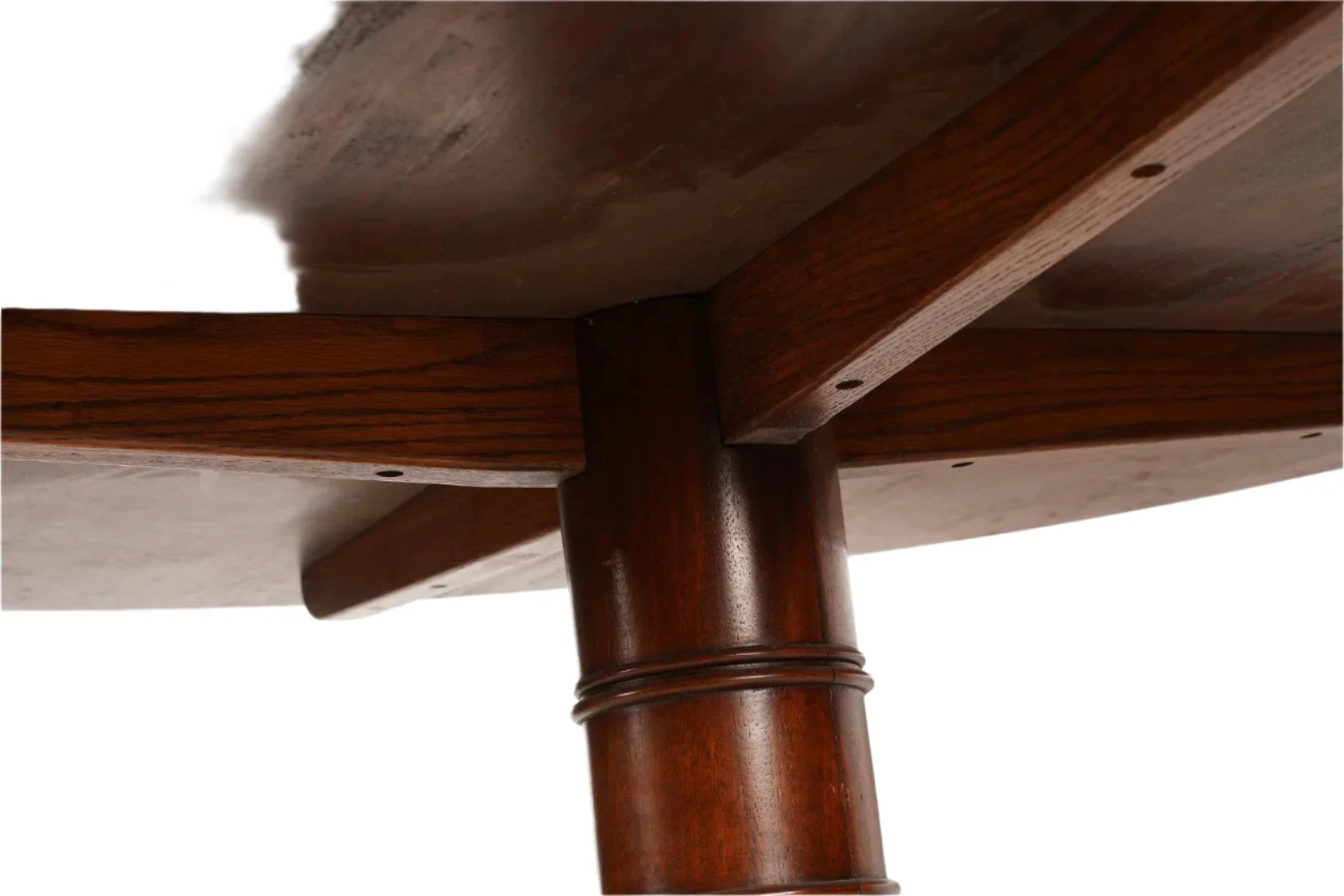 AF1-014: ANTIQUE EARLY 20th CENTURY ENGLISH REGENCY STYLE MAHOGANY 60" DIAMETER DINING TABLE - Image 6