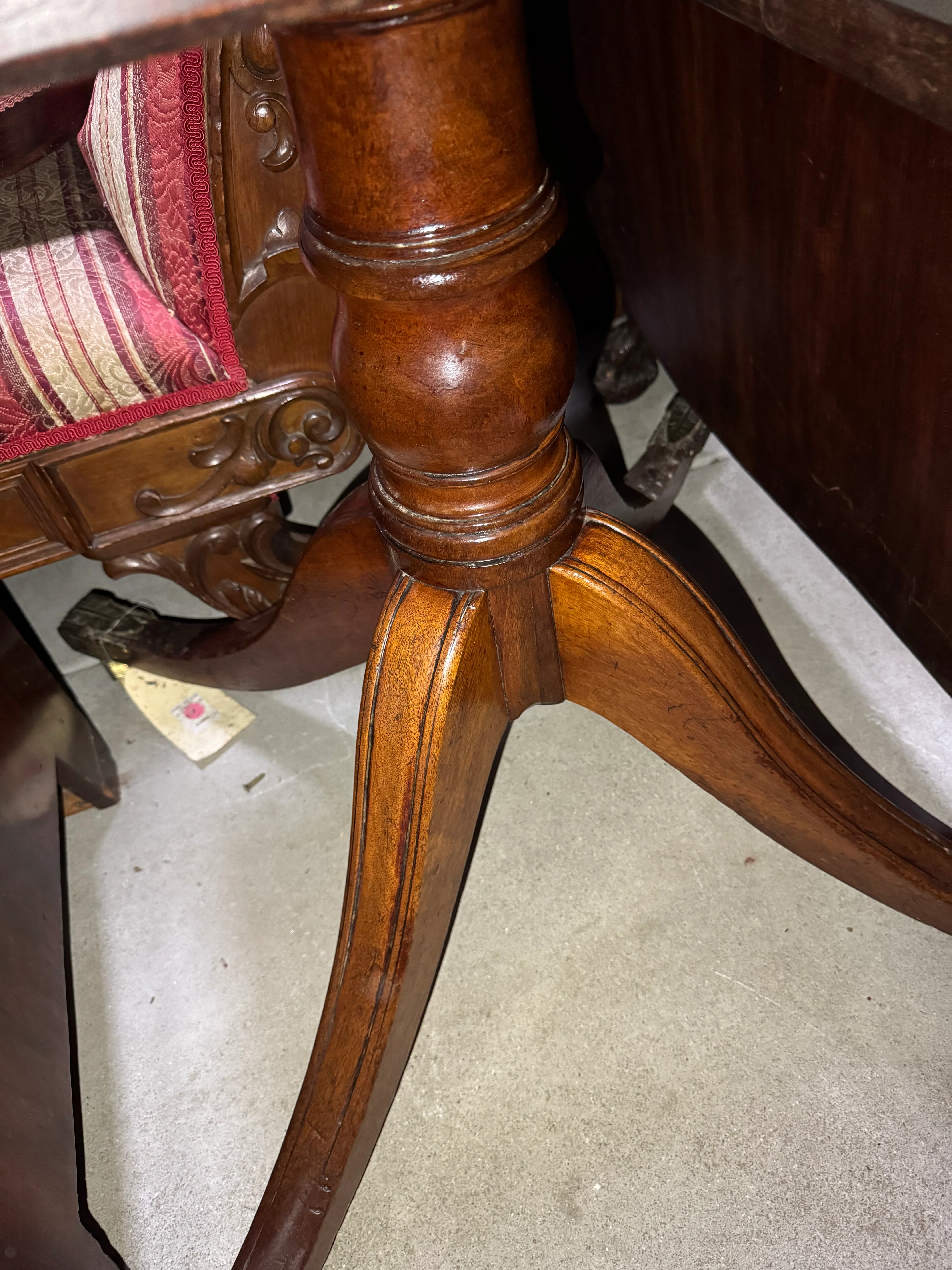 AF1-120: ANTIQUE EARLY 19TH CENTURY REGENCY MAHOGANY BREAKFAST TABLE - Image 5