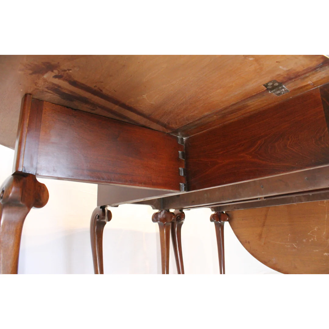 AF1-154: Antique Early 19th Century Georgian Double Drop-Leaf Gateleg Table with Highly Figured Mahogany - Image 6