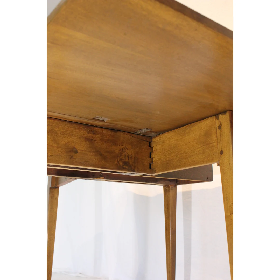 AF1-245: Antique Early 19th Century American Federal Mahogany Drop-Leaf Table on Casters - Image 5