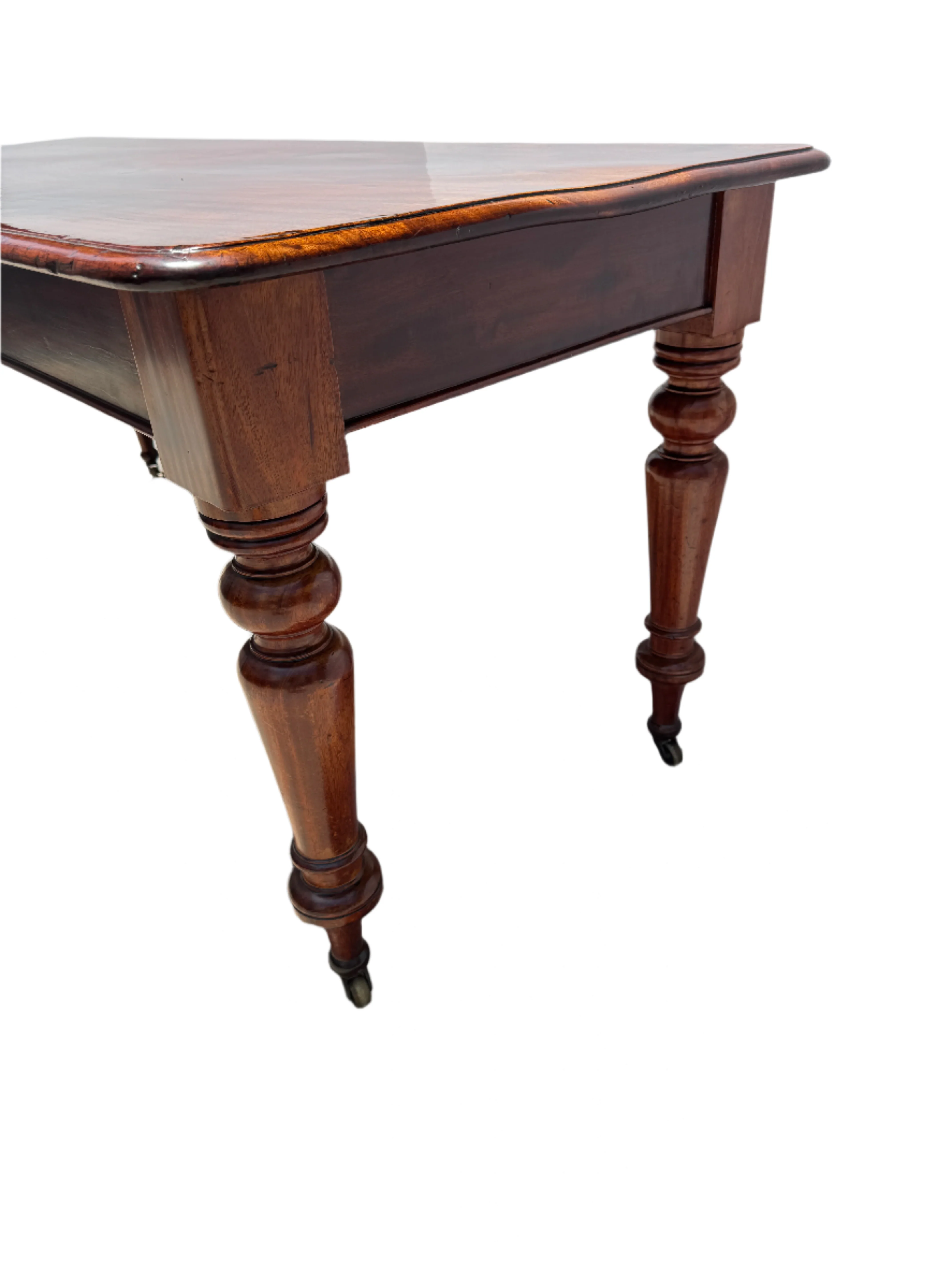 AF1-320: Antique American Classical Single Plank Mahogany Farm Table Mid 19th Century - Image 10