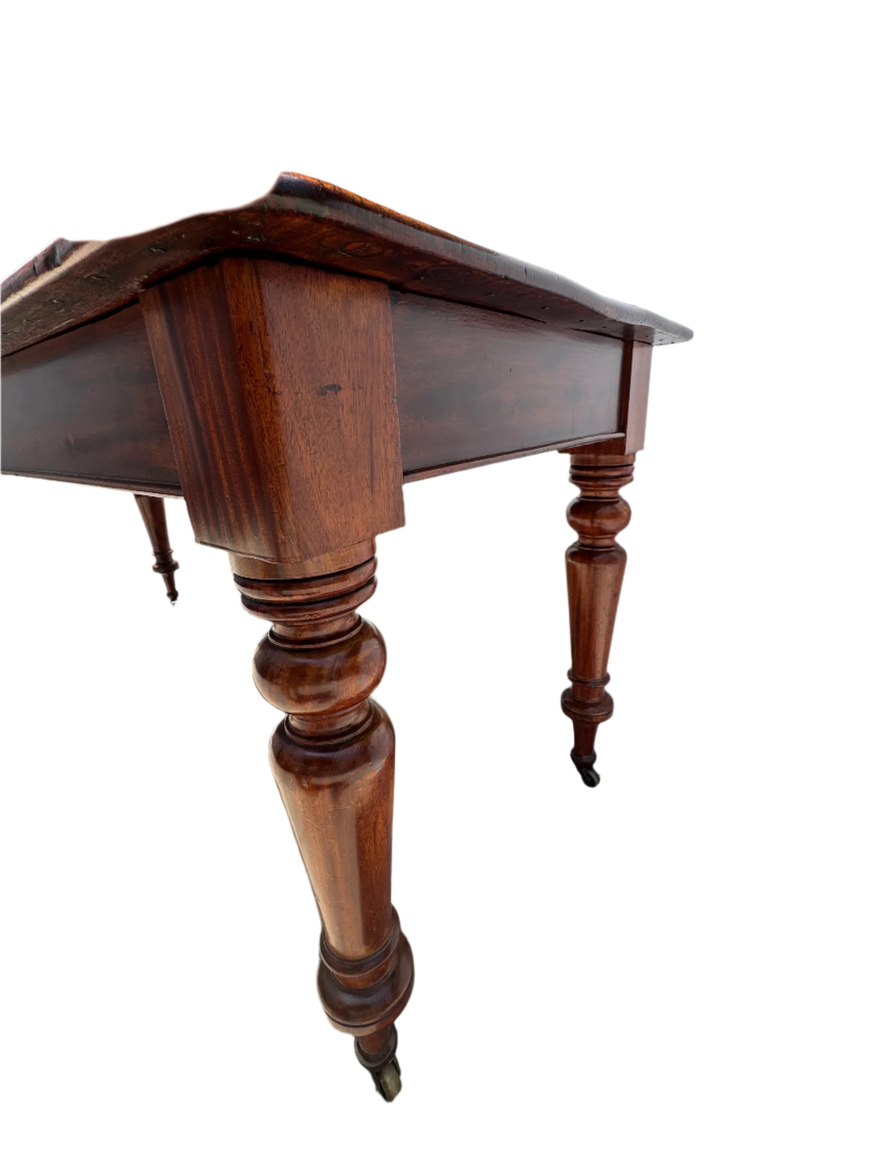 AF1-320: Antique American Classical Single Plank Mahogany Farm Table Mid 19th Century - Image 5
