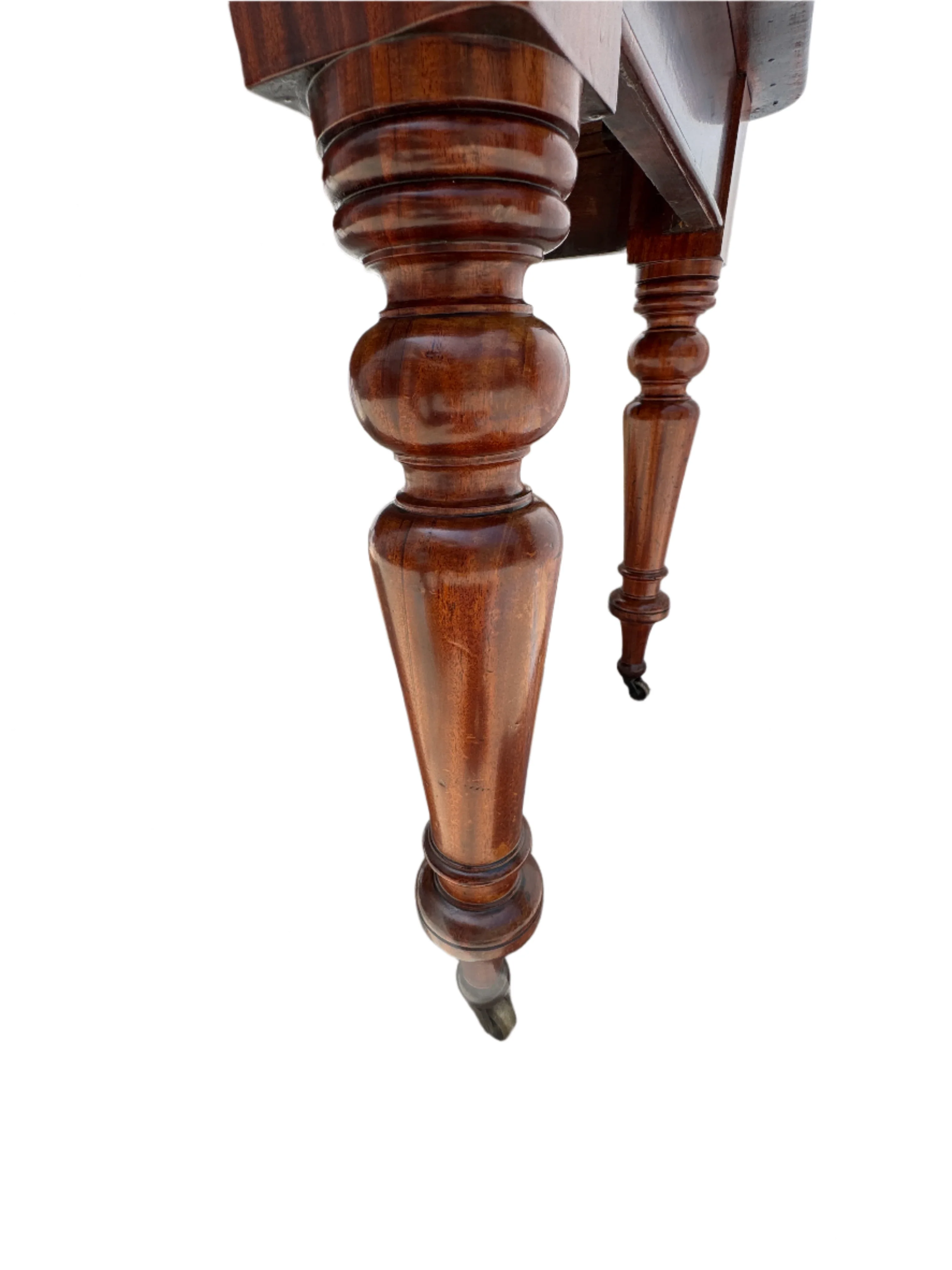 AF1-320: Antique American Classical Single Plank Mahogany Farm Table Mid 19th Century - Image 6