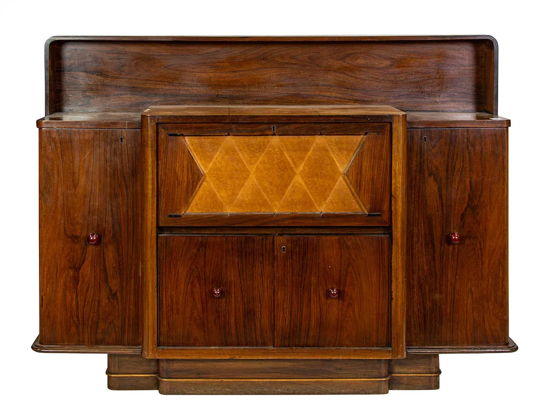 AF3-043: Osvaldo Borsani Designed Rosewood Bar Cabinet Circa 1950 - Image 5
