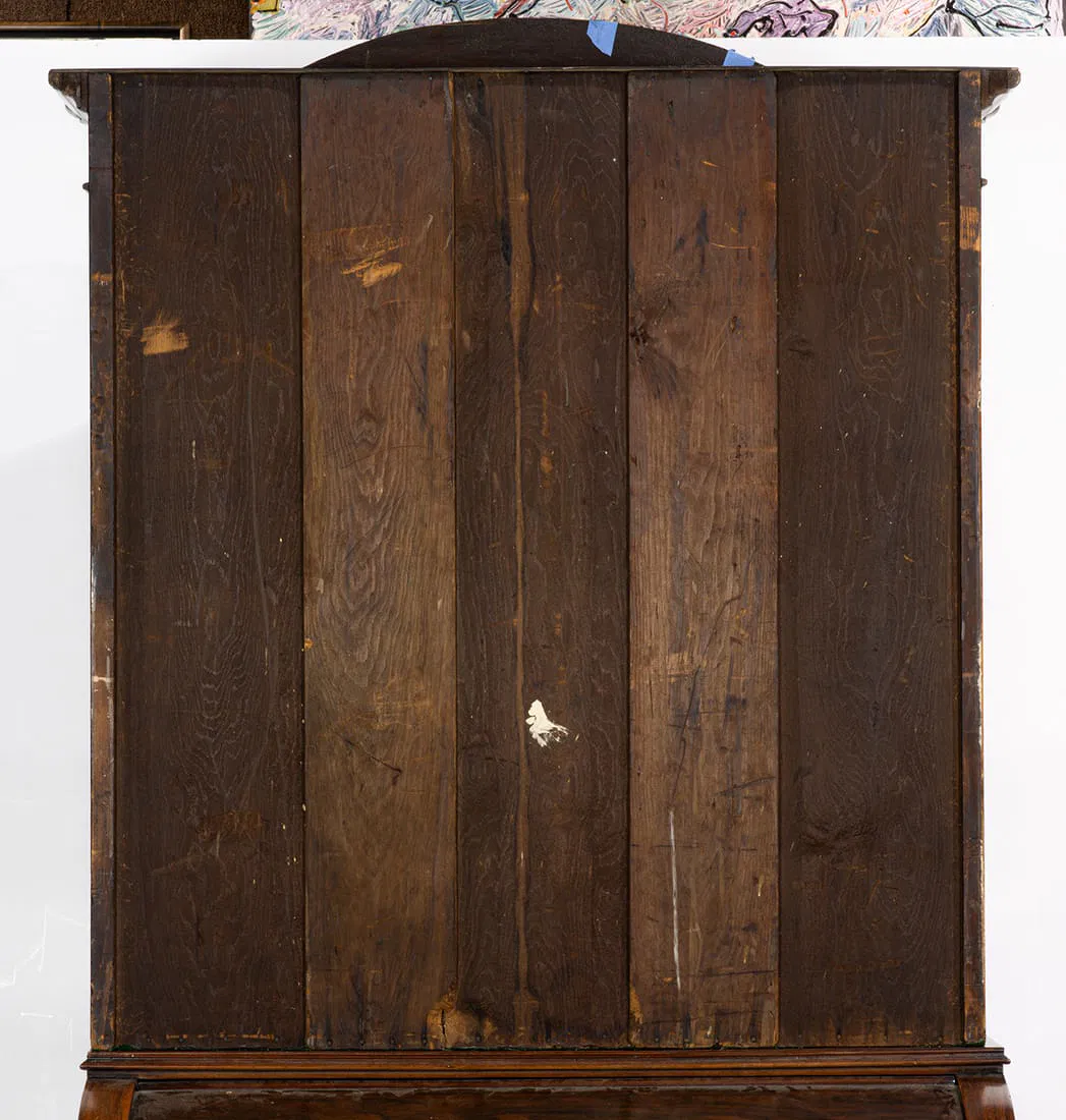 AF5-052: Antique American Victorian Rosewood Birdseye Maple Secretary Bookcase - Image 5