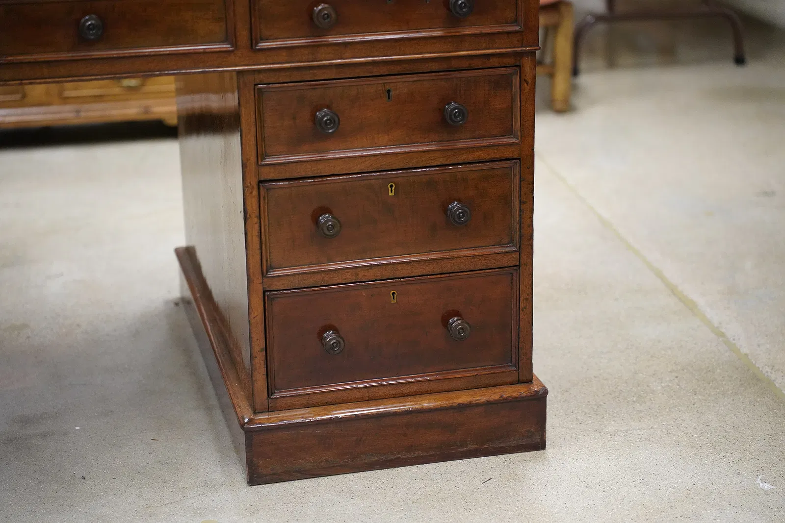 AF5-055: Antique English Mahogany Early Victorian Roll Top Desk By James Winter & Son - Image 4