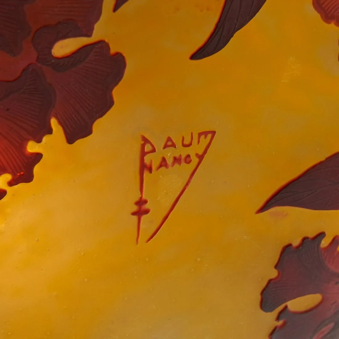 AL1-047: Antique Daum Nancy Early 20th Century Art Nouveau Plafonniere - Image 4