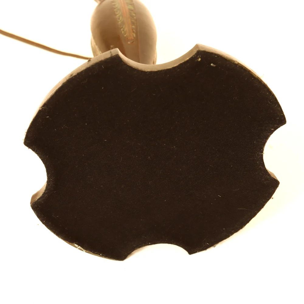 AL2-098: Antique Early 20th Century Art Nouveau Lamp with Reverse Painted Ribbed Glass Shade - Image 16