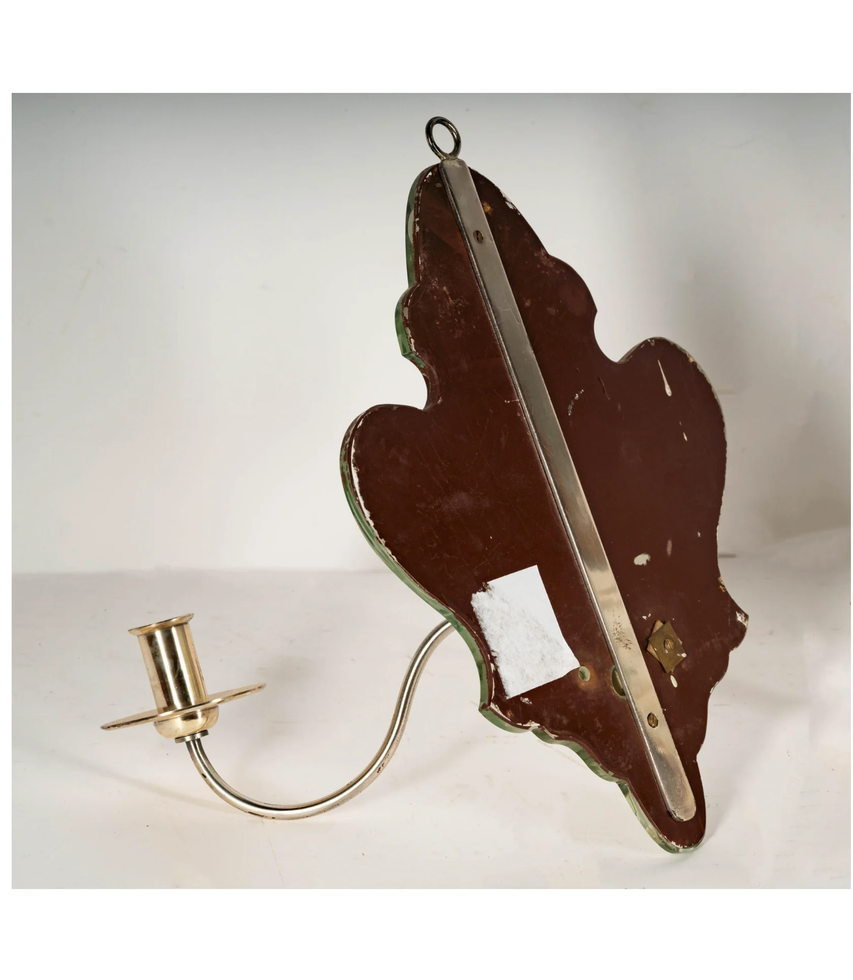 AL3-010: Mid 20th Century Etched Mirror Back Wall Sconces - Image 6