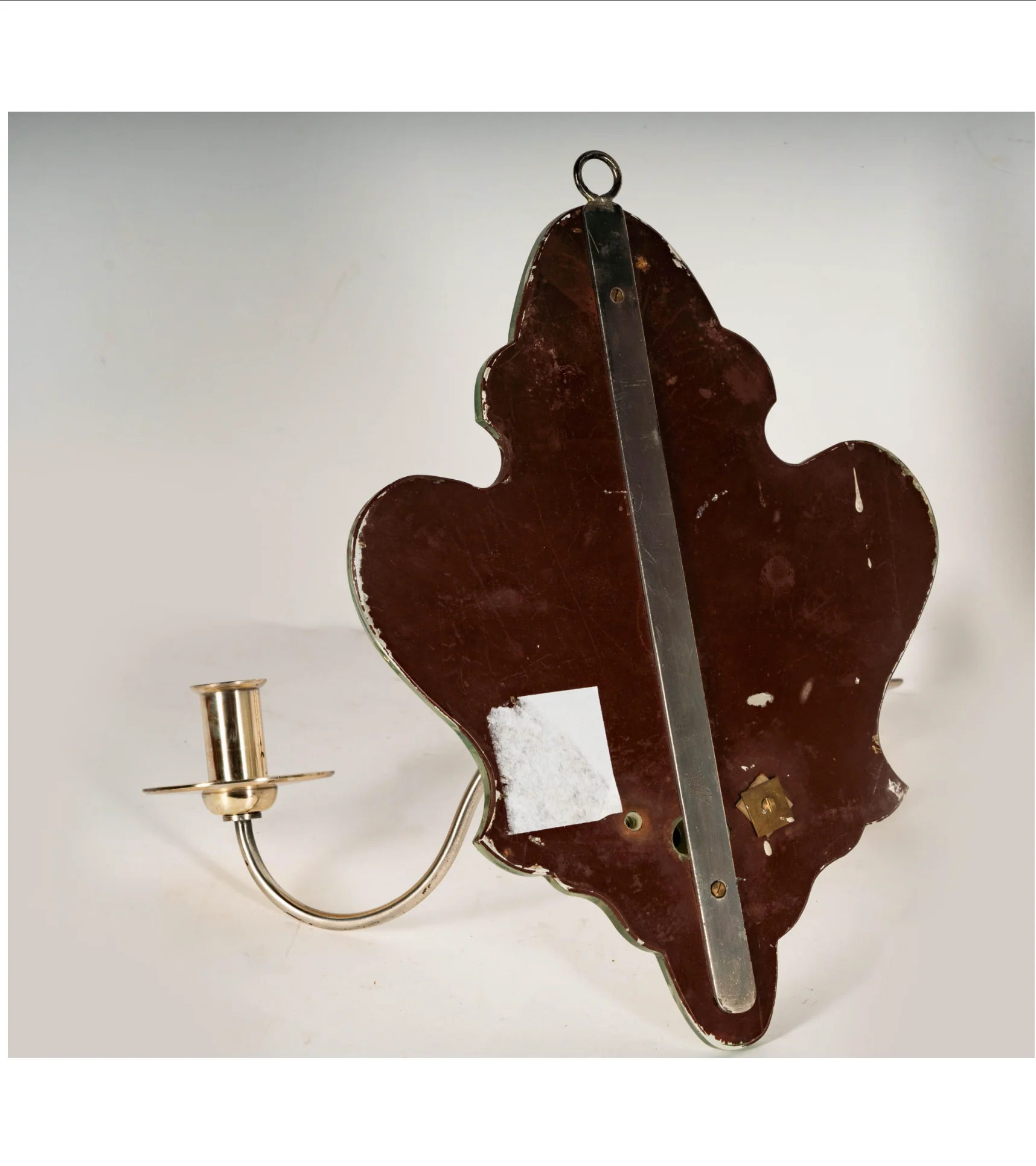 AL3-010: Mid 20th Century Etched Mirror Back Wall Sconces - Image 8